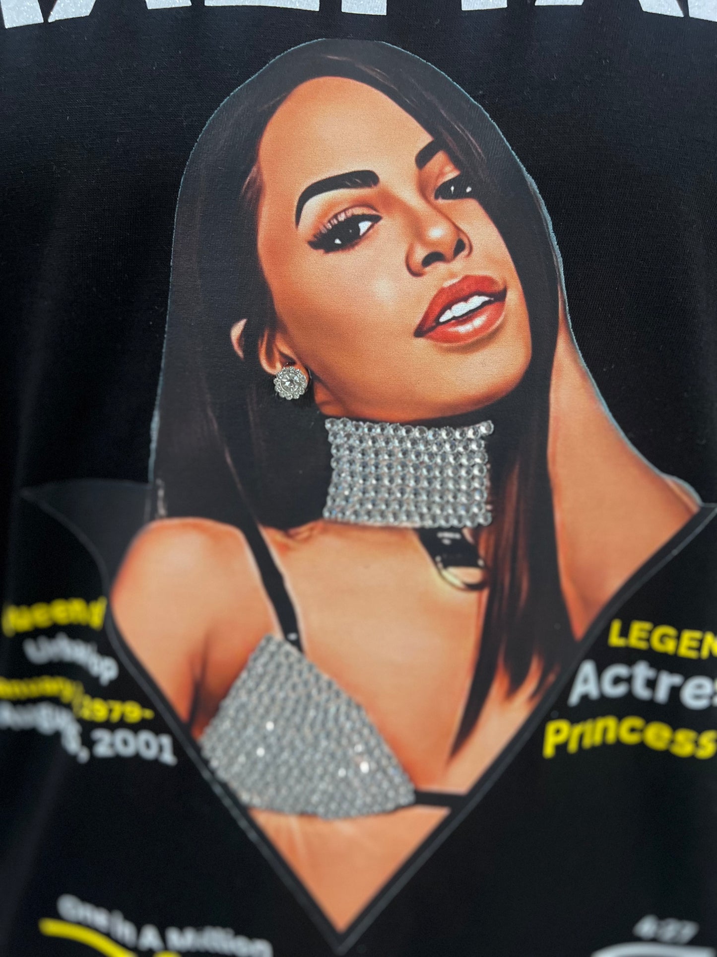 Aaliyah Rhinestone T-Shirt