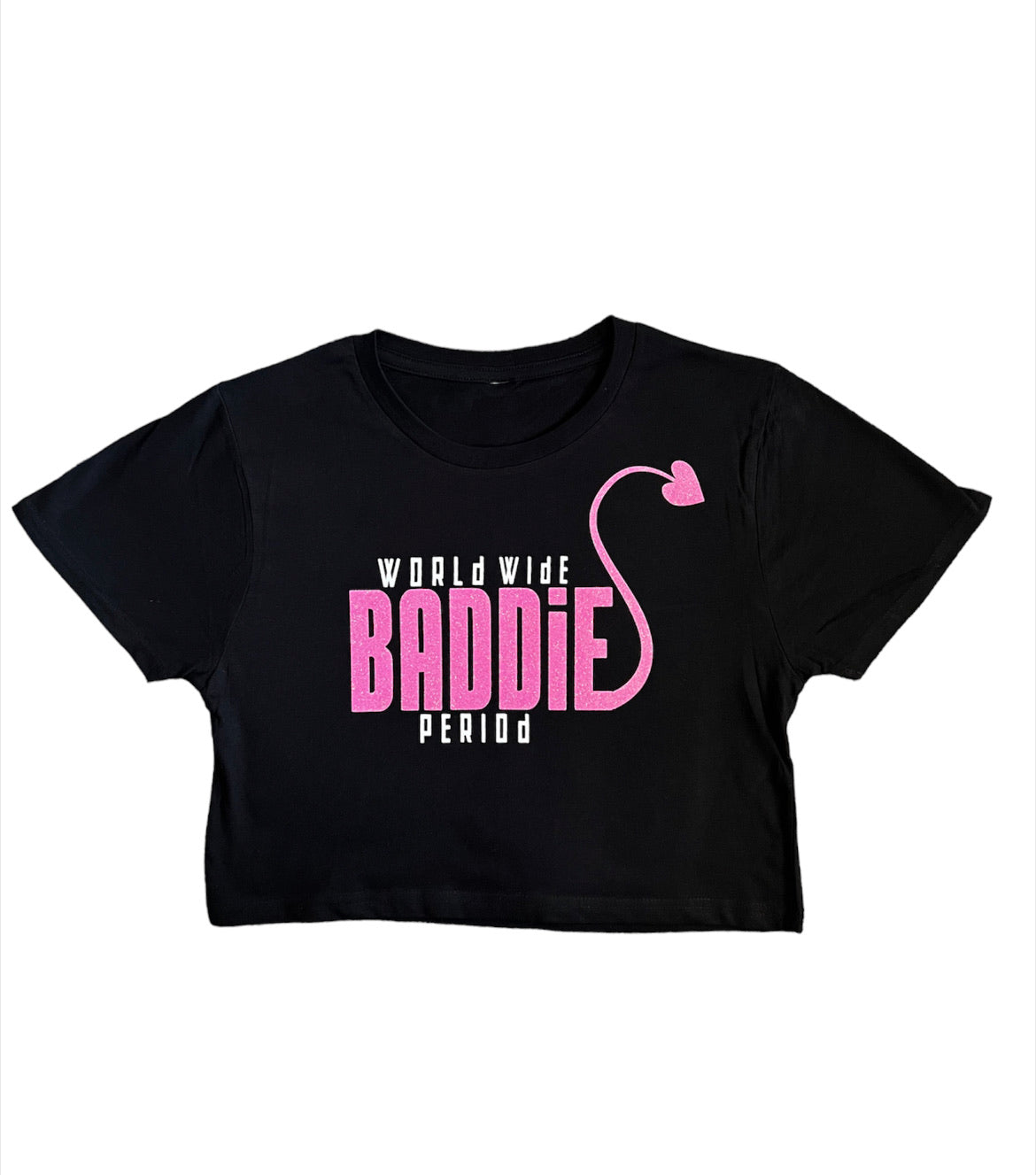 Worldwide Baddie Graphic Crop Top Tee