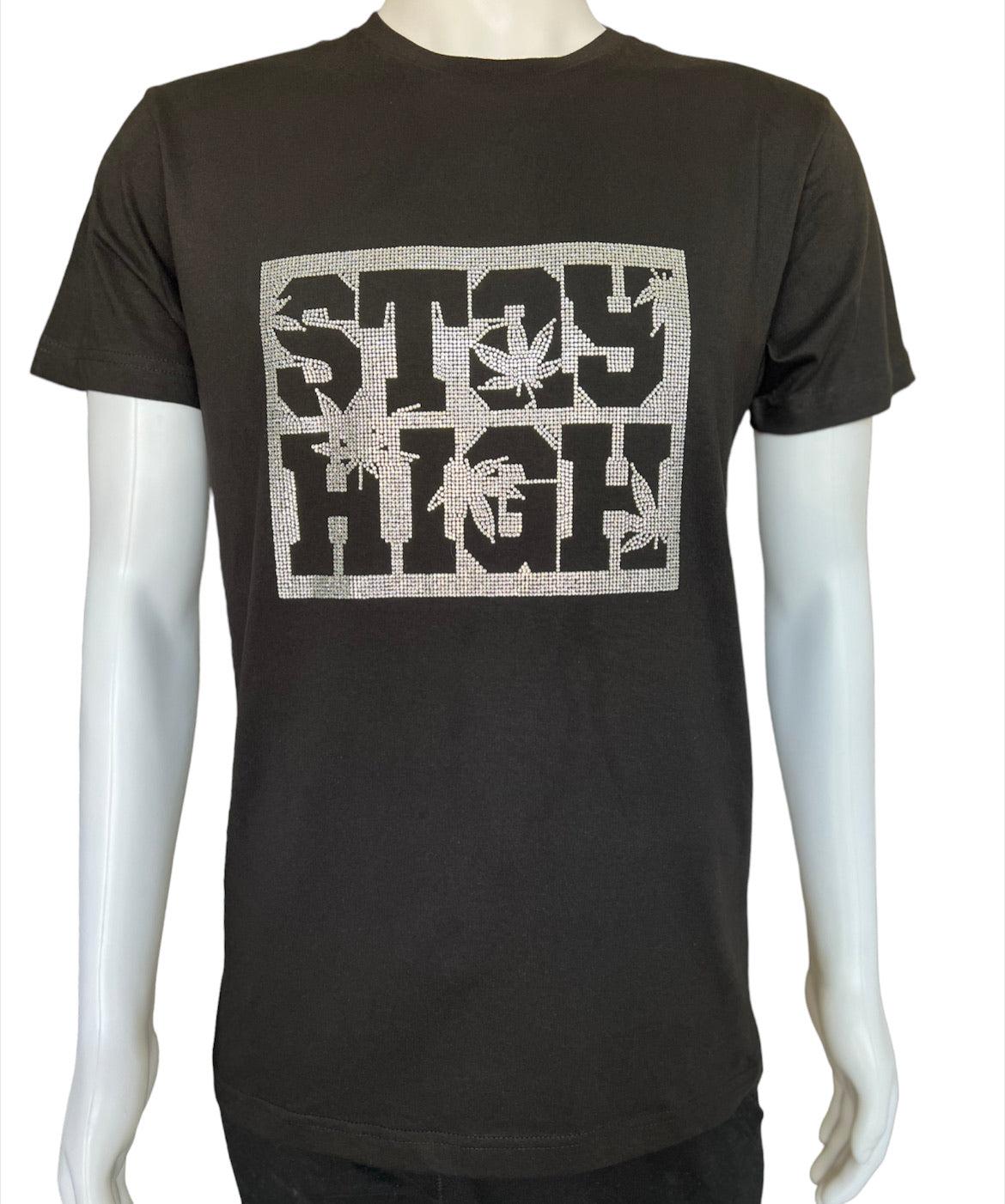 Stay High rhinestone Tee