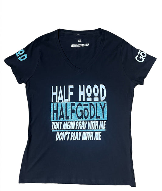 Half Hood Half Godly T Shirt